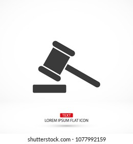 Vector icon hammer court 10 EPS
