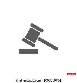 Vector icon hammer court 10 EPS