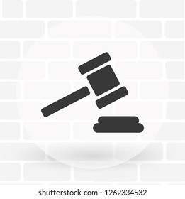 Vector icon hammer court 10 EPS