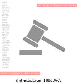 Vector icon hammer court 10 EPS . Lorem Ipsum Illustration design