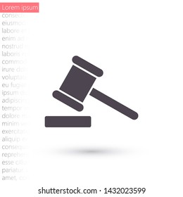 Vector icon hammer court 10 EPS . Lorem Ipsum Illustration design