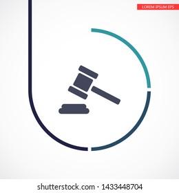 Vector icon hammer court 10 EPS . Lorem Ipsum Illustration design