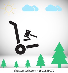 Vector icon hammer court 10 EPS . Lorem Ipsum Illustration design