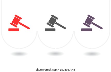 Vector icon hammer court 10 EPS . Lorem Ipsum Illustration design