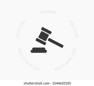 Vector icon hammer court 10 EPS . Lorem Ipsum Illustration design