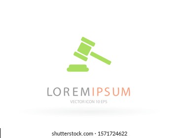 Vector icon hammer court 10 EPS . Lorem Ipsum Illustration design