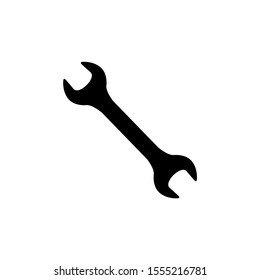 Vector icon of hammer and screwdriver. Repair tool symbol
