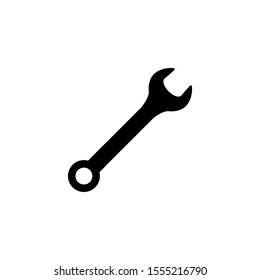 Vector icon of hammer and screwdriver. Repair tool symbol