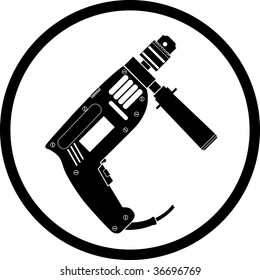 vector icon of hand electric drill