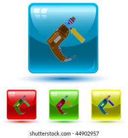 icono vectorial del taladro eléctrico manual