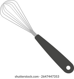 Ícone de vetor de um batedor de mão para bater massa. Ferramenta de cozinha para cozinhar pratos. Utensílios de cozinha. Ilustração vetorial em um fundo branco.