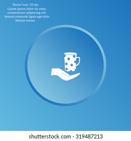 Vector icon hand hold coffee cup