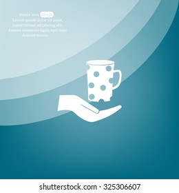 Vector icon hand hold coffee cup