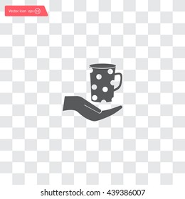 Vector icon hand hold coffee cup