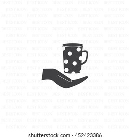 Vector icon hand hold coffee cup