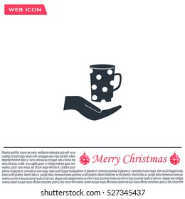 Vector icon hand hold coffee cup