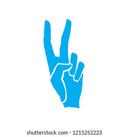 Vector icon with hand on white background