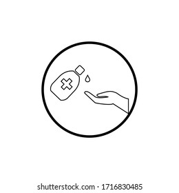 Vektorillustration-Symbol und handgesäuberte Seife
