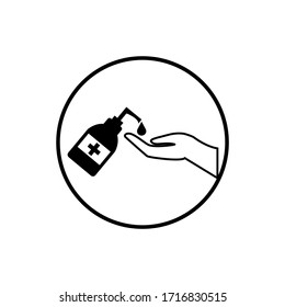 Vektorillustration-Symbol und handgesäuberte Seife

