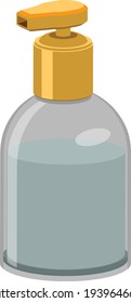 Vector icon of a hand sanitizer or liquid soap container