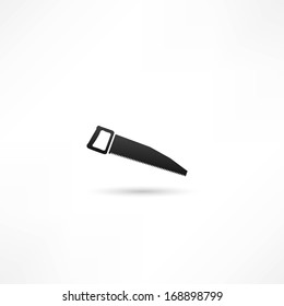 vector icon of hand saw