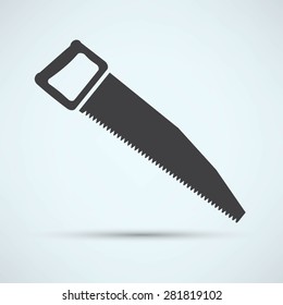 vector icon of hand saw