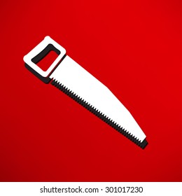 vector icon of hand saw
