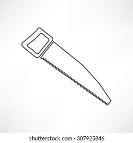 vector icon of hand saw