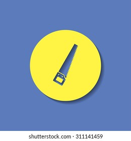 vector icon of hand saw 