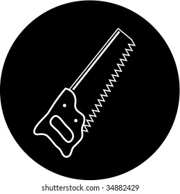 icono vectorial de la sierra de la mano