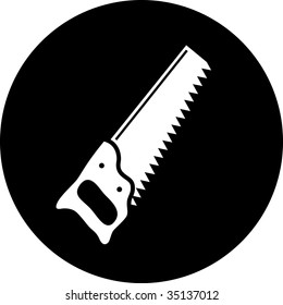 Vector Icon Of Hand Saw