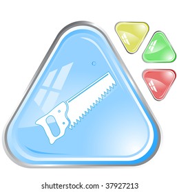 vector icon of hand saw