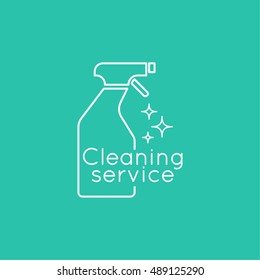Vector icon hand sprayer for home cleaning and cleanliness in the house. 