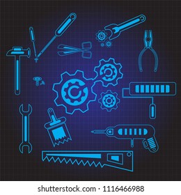 Vector icon hand tool