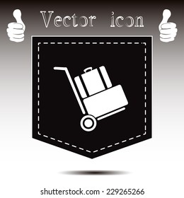 Vector icon Hand truck