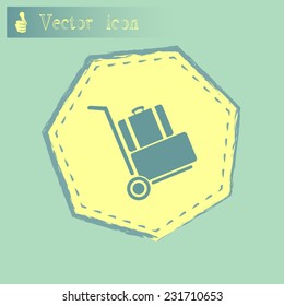 Vector icon Hand truck