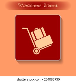 Vector icon Hand truck