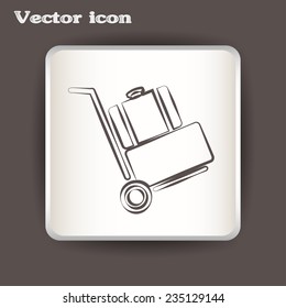 Vector icon Hand truck
