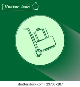 Vector icon Hand truck
