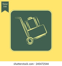 Vector icon Hand truck