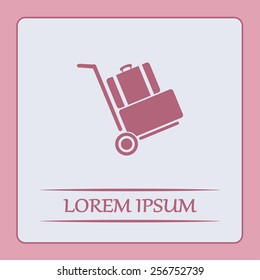 Vector icon Hand truck