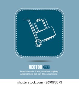 Vector icon Hand truck