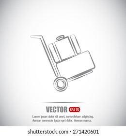 Vector icon Hand truck