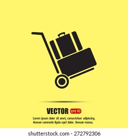 Vector icon Hand truck