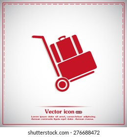 Vector icon Hand truck