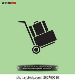 Vector icon Hand truck