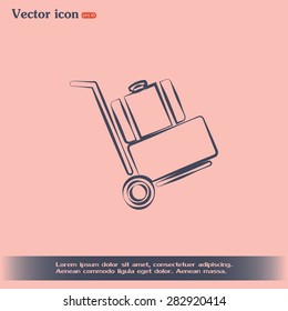 Vector icon Hand truck