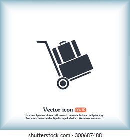 Vector icon Hand truck