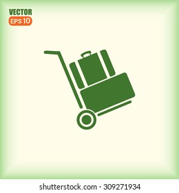 Vector icon Hand truck