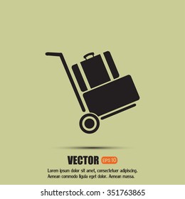 Vector icon Hand truck
